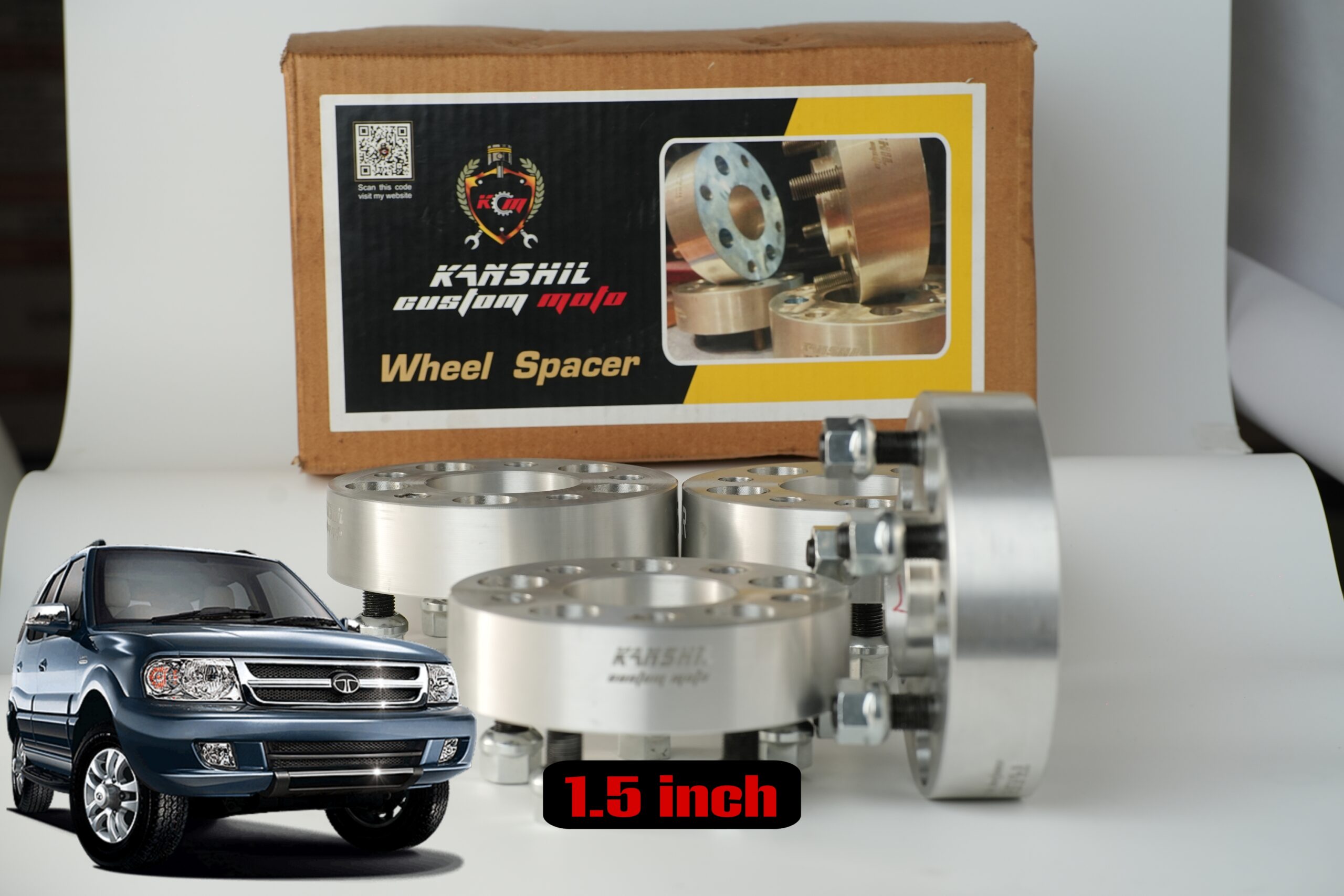 1.5-Inch Wheel Spacers for Tata Safari (1998–2016)