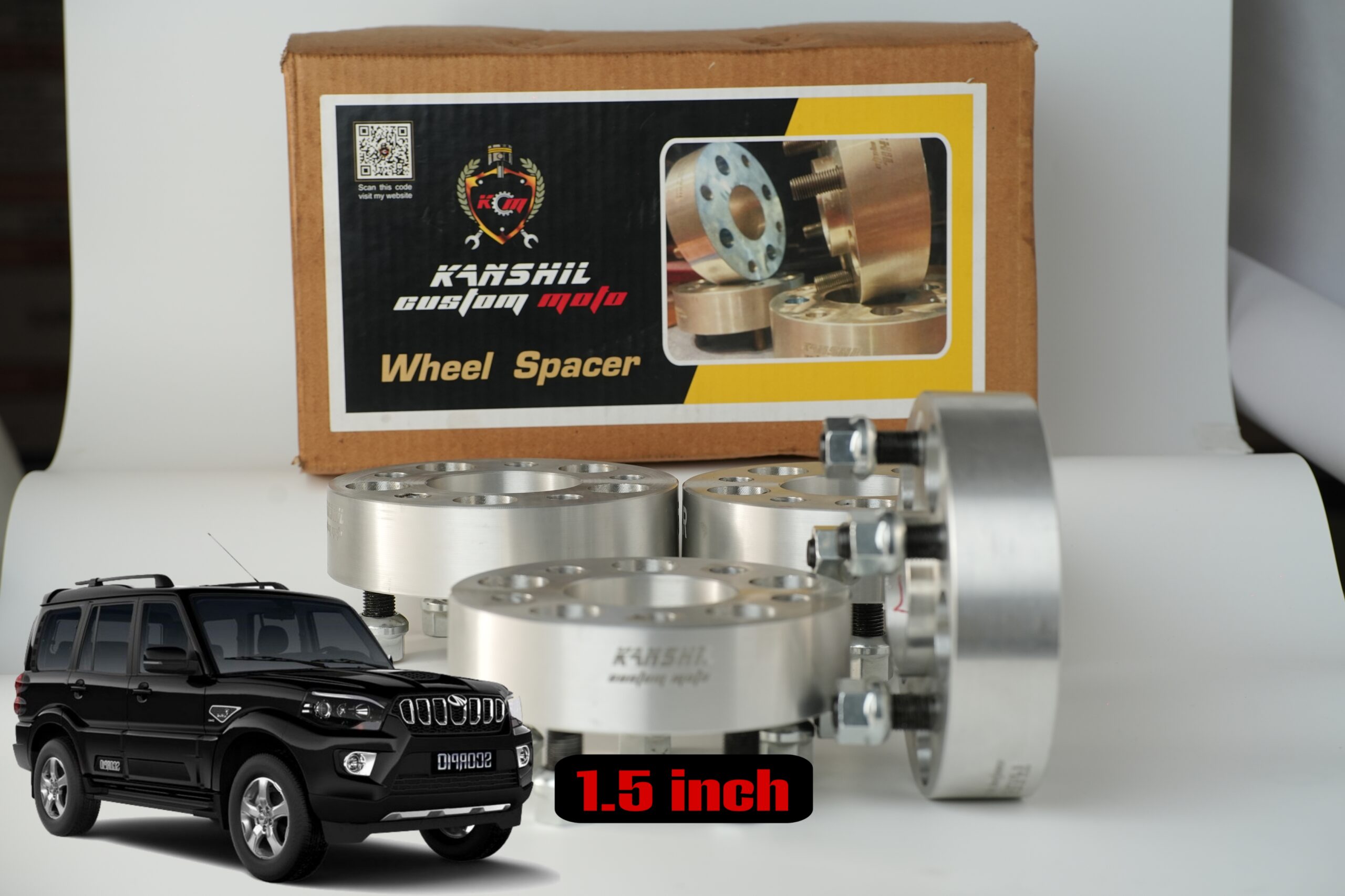 1.5-Inch Wheel Spacers for Mahindra Scorpio S11