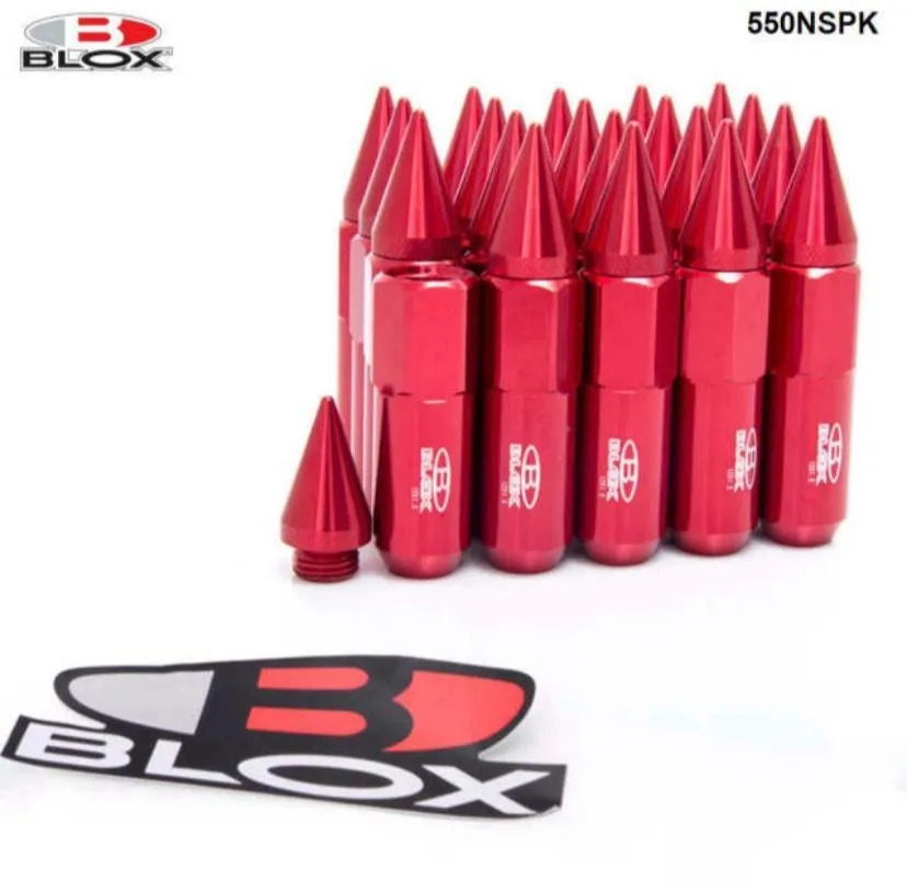 BLOX Racing Style Wheel Nuts – Red (Universal)
