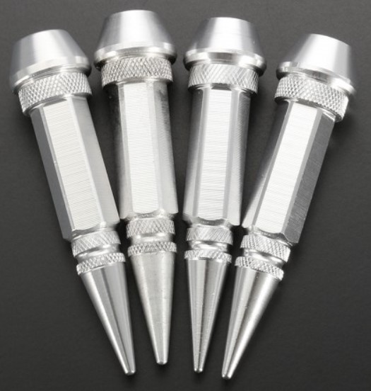 Spike Style Tyre Valve Caps SILVER– Universal (Set of 4)