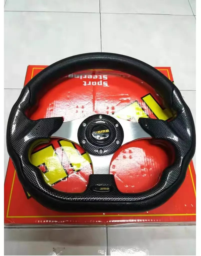 MOMO Flat Bottom Steering Wheel SILVER – Universal Sport Steering