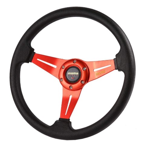 MOMO Vintage Style Steering Wheel RED – Classic Retro Design