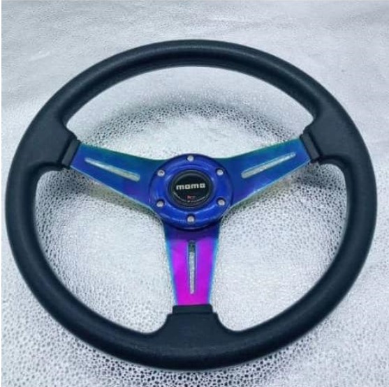 MOMO Vintage Style Steering Wheel – Purple & Pink Dual-Tone