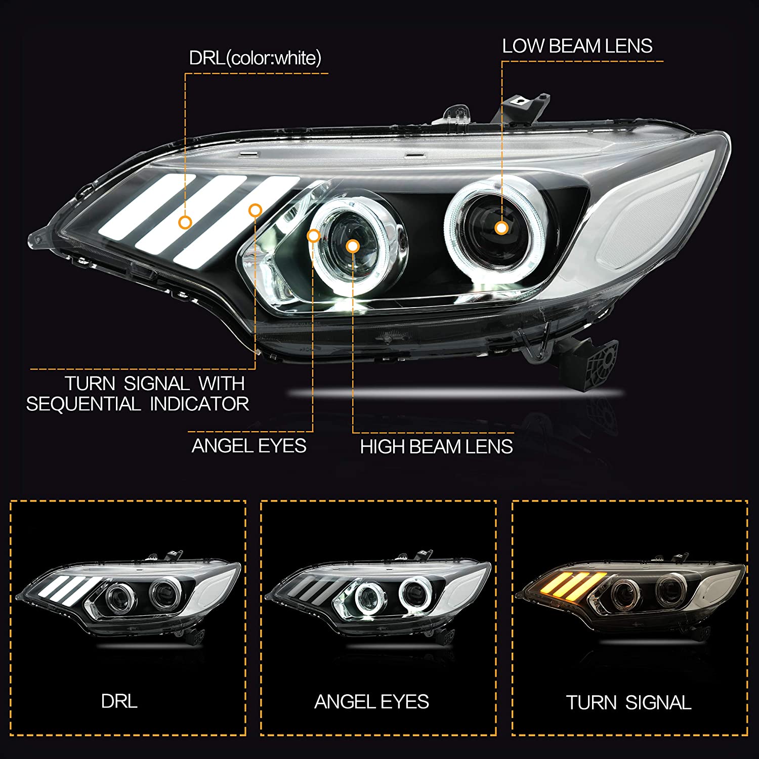 LED Headlights for Honda Jazz - Image 5