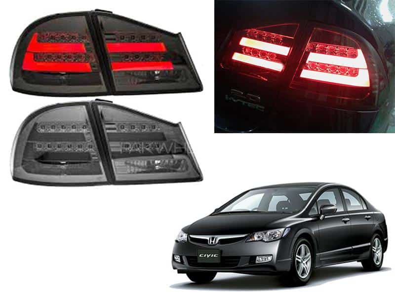 Honda Civic Smoked Full LED Tail Light - Image 2