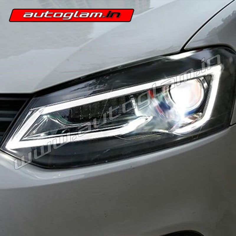 Volkswagen Polo Demon + Audi Style Full LED Headlight Assembly - Image 4