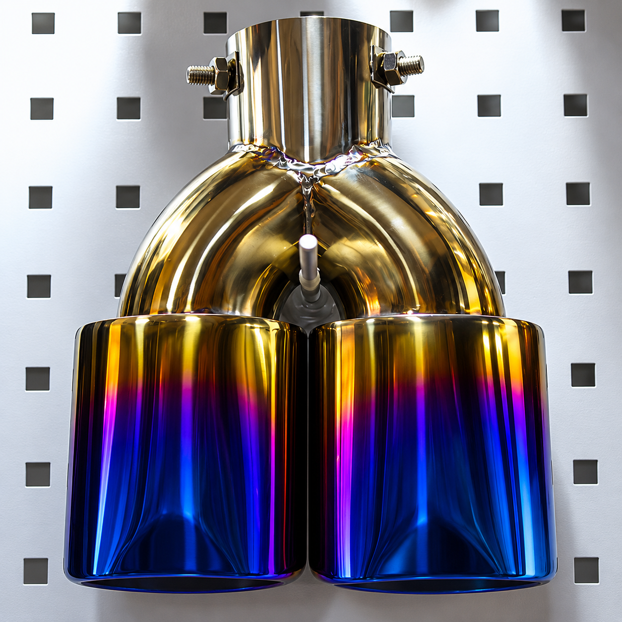 Square Exhaust Tip with Violet Burnt Shade