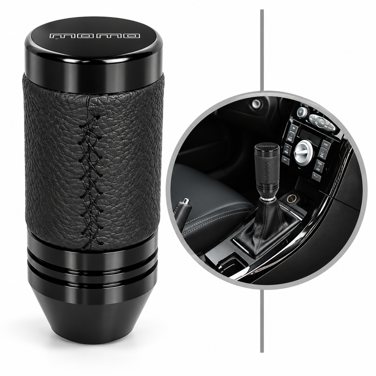 MOMO Metal & Leather Gear Knob